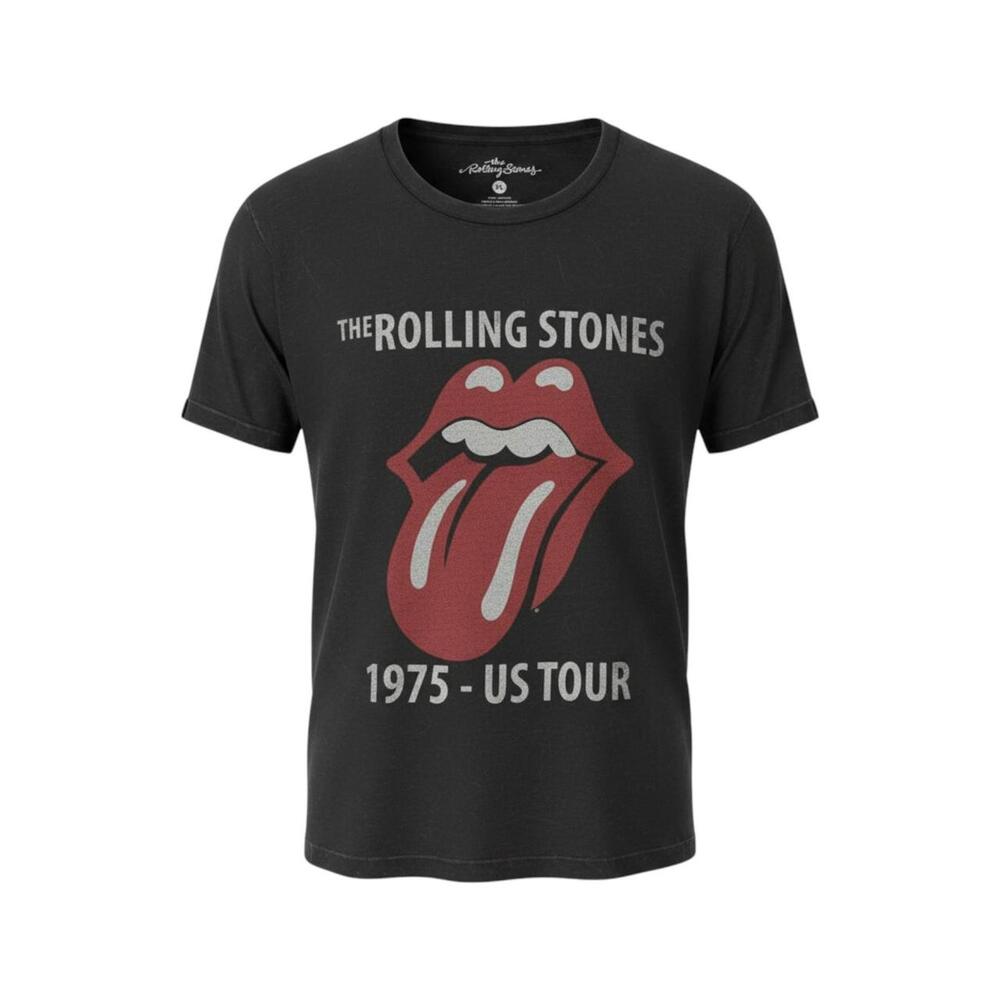 The Rolling Stones Men's Rolling Stones 1975 US Tour Tee XL Black